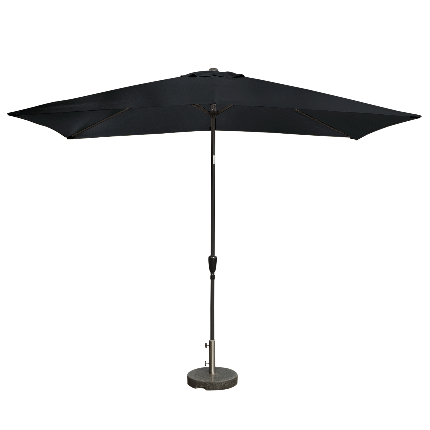 Kopu® Bilbao Parasol Rechthoekig 150x250 cm met Knikarm - Zwart
