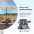 Kopu® Leon Parasol Rechthoek 150x250 cm - Balkonparasol met Hoes - Creme