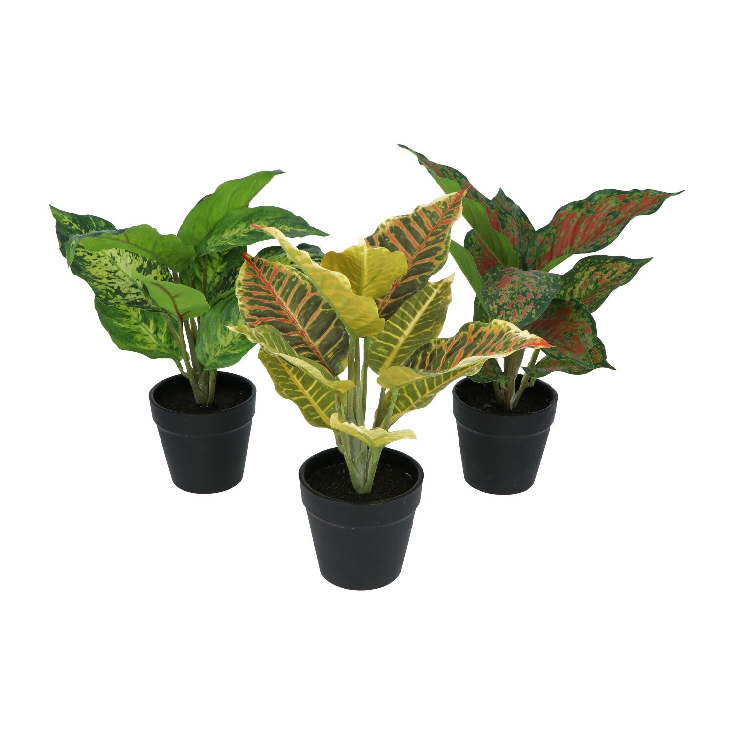 Kopu® set 3 verschillende kunstplantjes 25 cm hoog