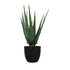 Kopu® Kunstpflanze Aloe Vera 55 cm im schwarzen Blumentopf - 17 Blätter