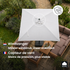 Kopu® Alicante - Parasol Vierkant 230x230 cm met Windvanger - Creme
