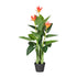Kopu® Kunstpflanze Guzmania 105 cm mit 3 orangefarbenen Blüten - Kunstpflanze