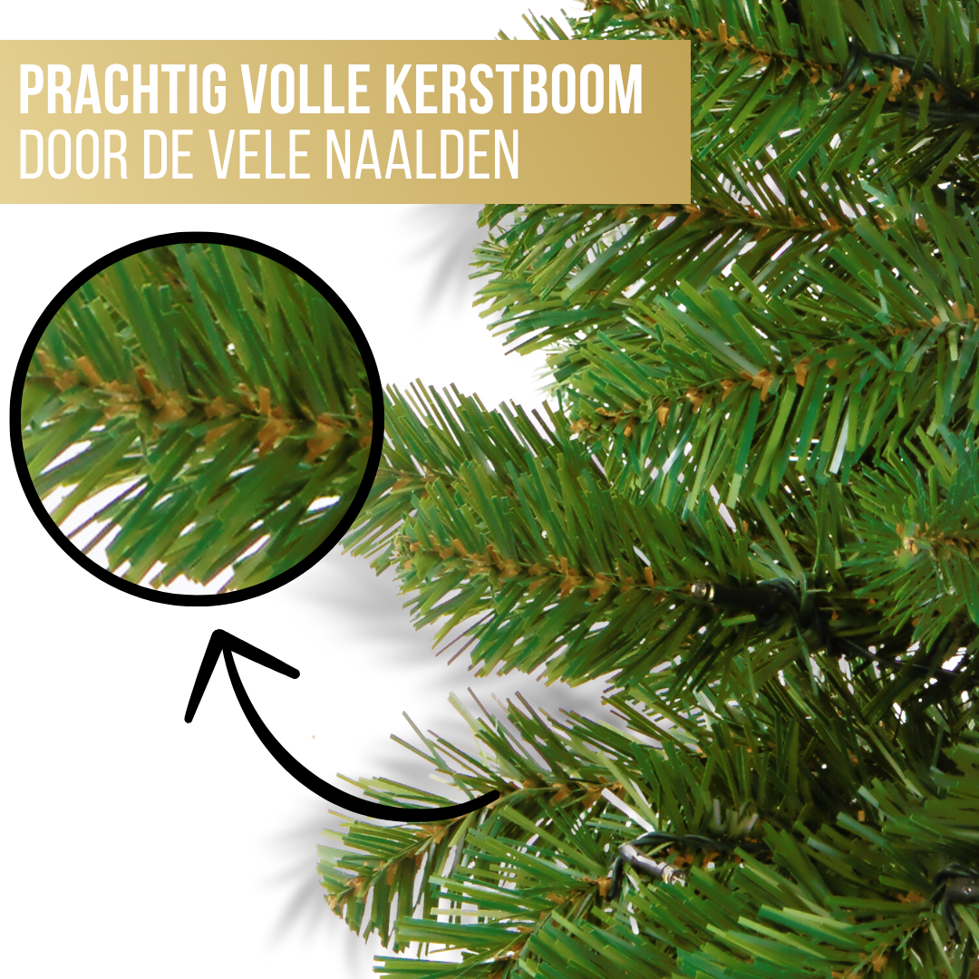 Excellent Trees® LED Jarbo 90 cm Mini Kerstboom met verlichting - Kunstkerstboom kant en klaar met Verlichting - Hoogwaardig PVC - 80 LED Lampjes