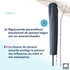 Kopu® Valencia Parasol Rond 300 cm met Beschermhoes en Voet - Creme