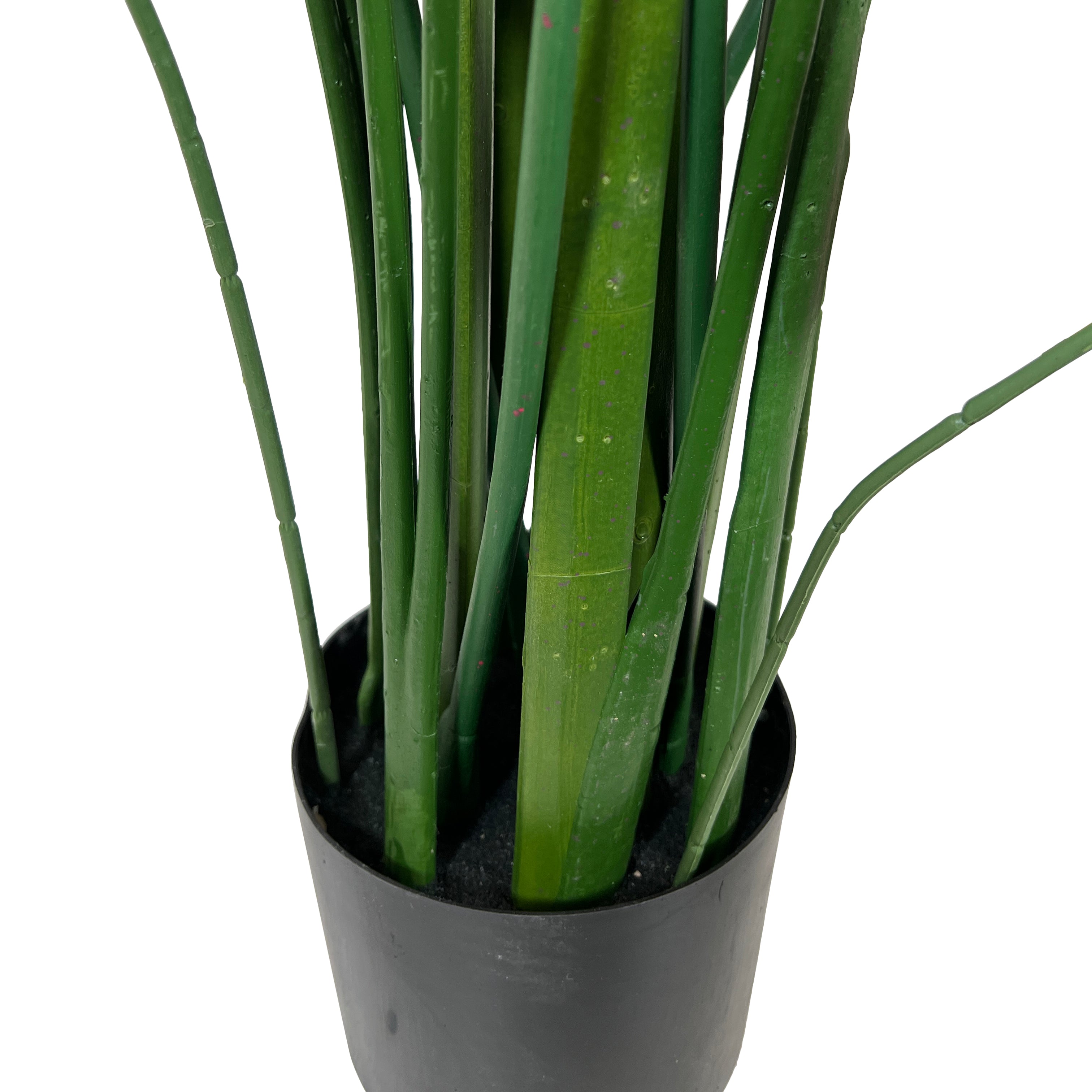 Kopu® Kunstpflanze Canna 210 cm 32 Blätter - im schwarzen Topf - Blumenschilf