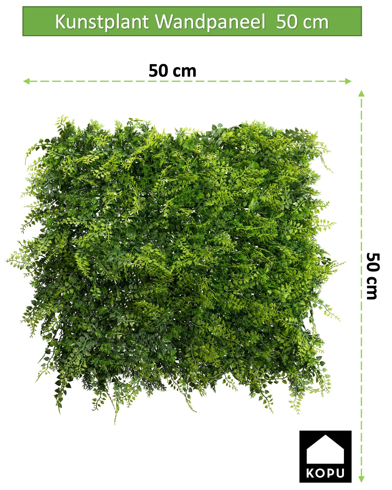 Kopu® UV Bestendig Wandpaneel - Planten mat Varens 50x50x7 cm