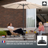 Kopu® Vulbare Parasolvoet 70 kg op wielen voor Grote Parasols - Antraciet