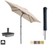 Kopu® Sevilla Parasol Rechthoek 200x300 cm met Hoes en voet - Creme