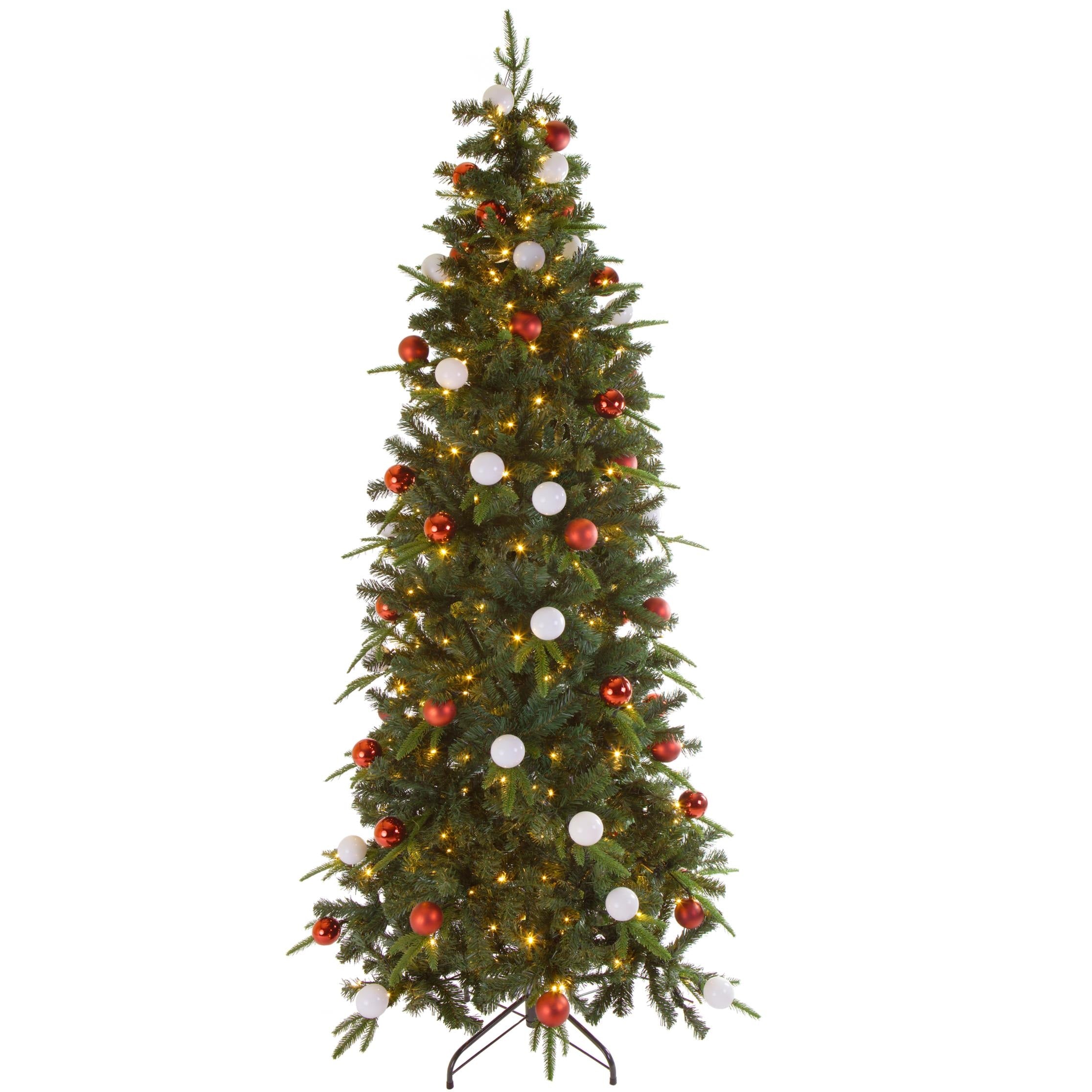 Excellent Trees® Avik LED Pop-up Kerstboom met Ballen 210 cm - Easy Set Up Tree