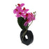 Kopu® Künstliche Blume Flieder-Orchidee 35 cm in schwarzer Vase – Phalenopsis