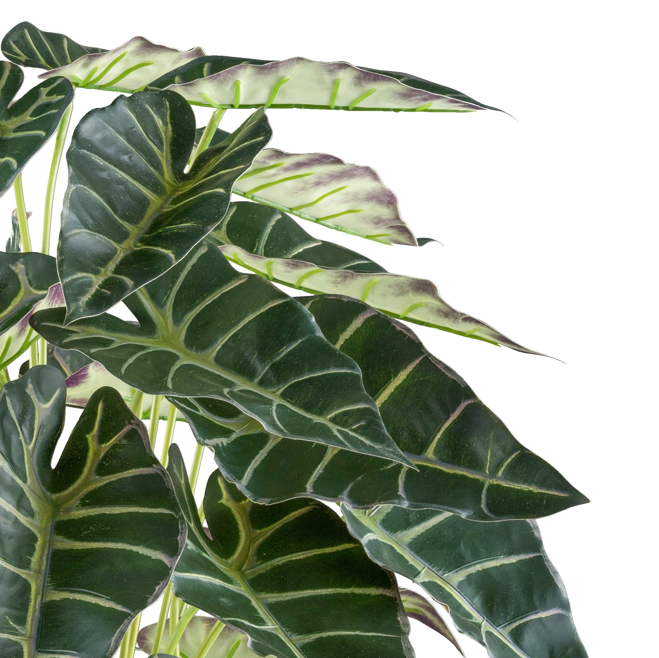 Kopu Alocasia Kunstplant 30 Bladeren 68 cm Hoog met Pot - Groen