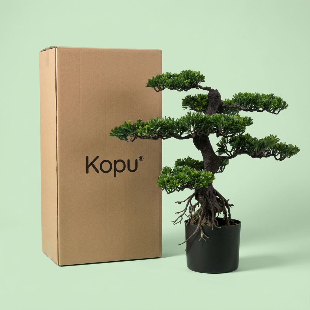 Kopu® Kunstplant Bonsai 65 cm - in zwarte Pot - Bonsai boompje