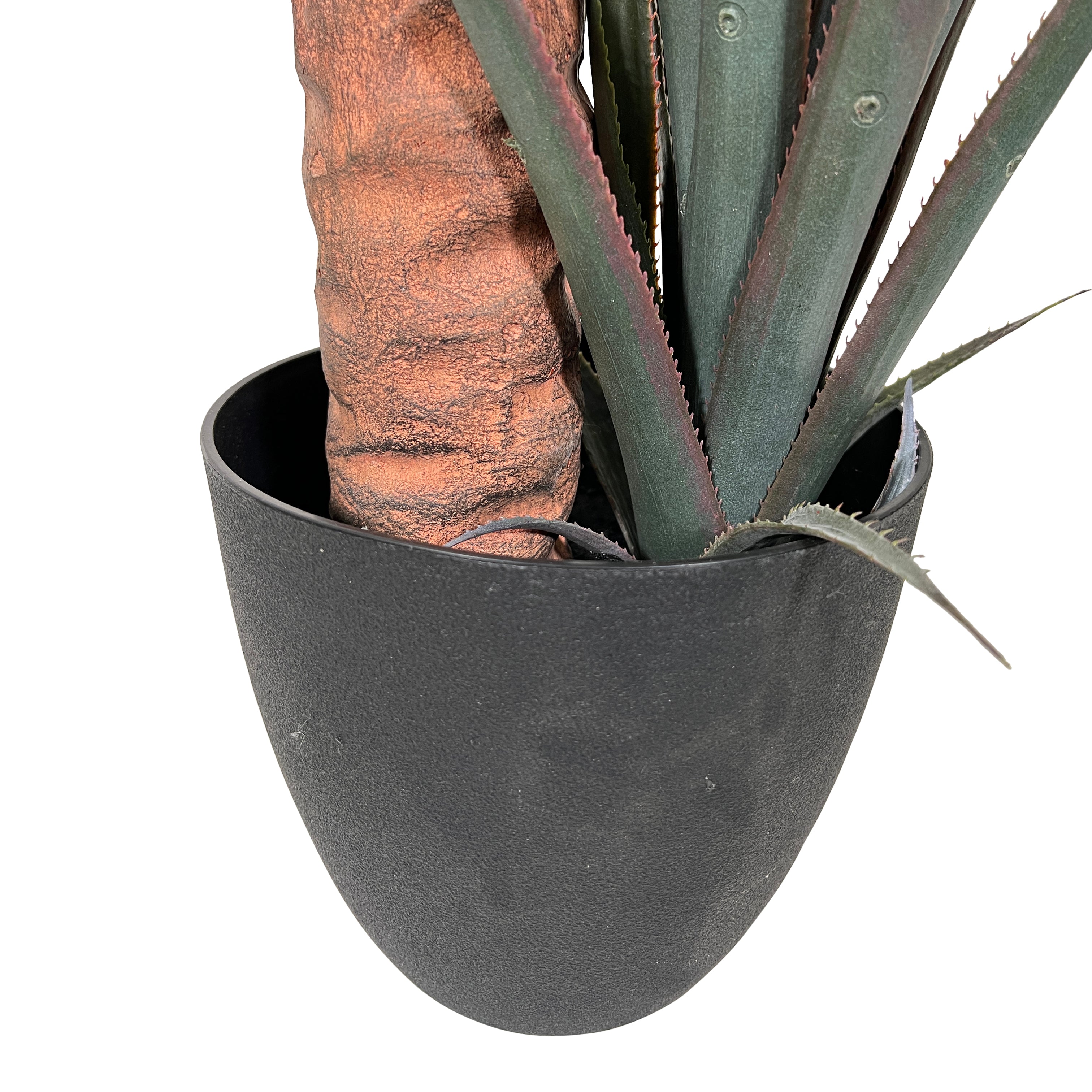 Kopu® Kunstpflanze Agave 80 cm im schwarzen Topf – 2 Stämme – Kunstpflanze