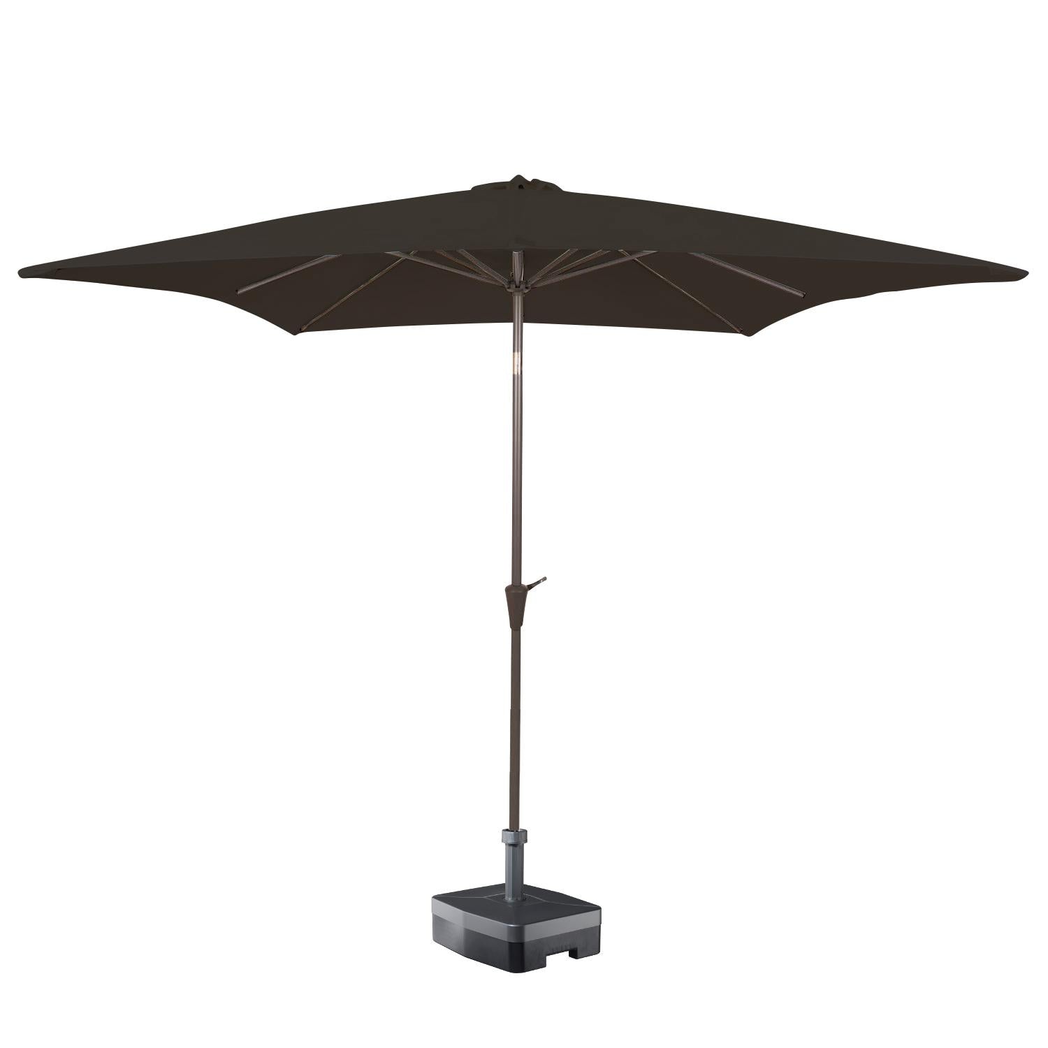 Kopu® Altea Parasolset Vierkant 230x230 cm met Hoes en Voet - Antraciet (Copy)