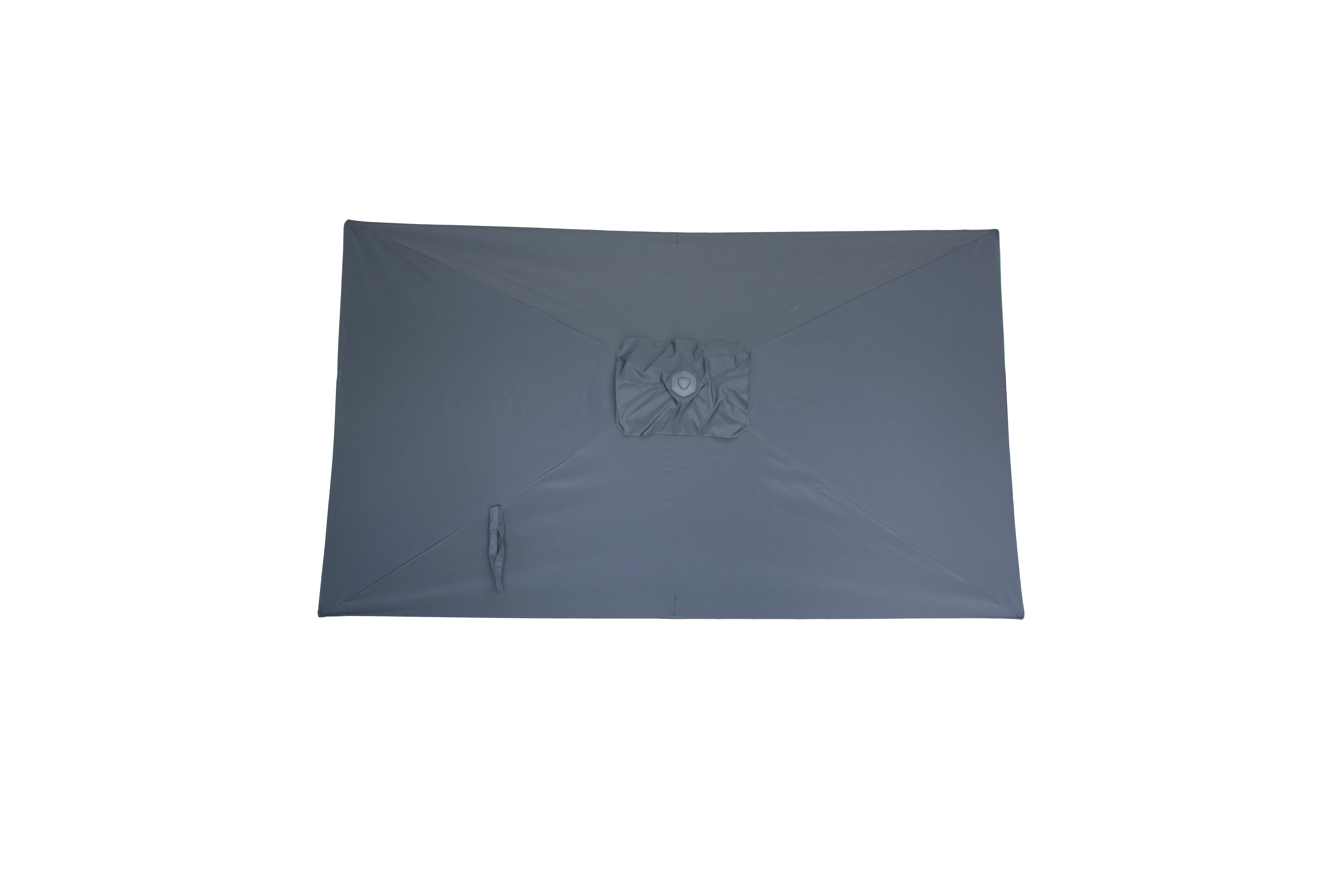 Kopu® Leon Parasol Rechthoek 150x250 cm - Balkonparasol met Hoes - Grijs