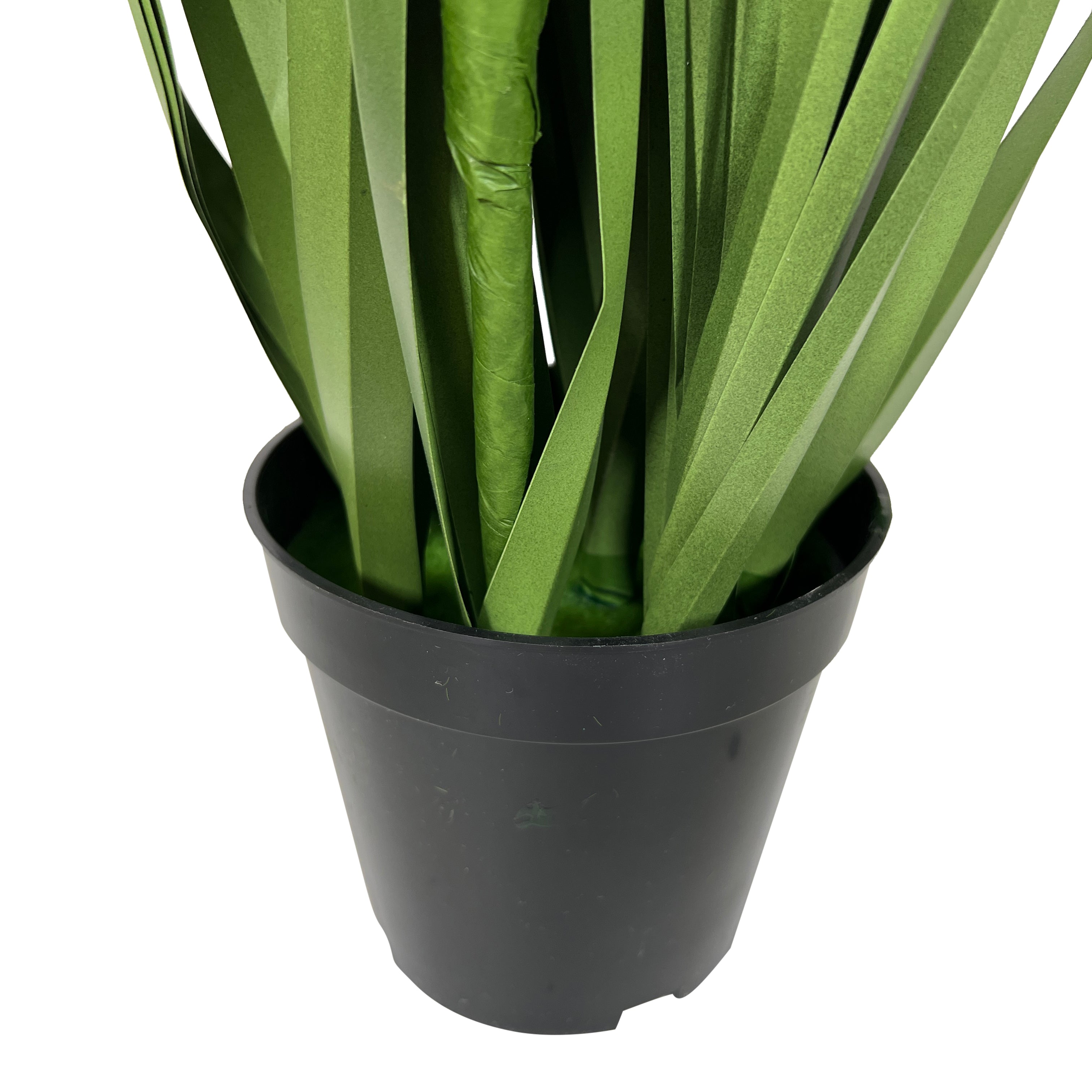 Kopu® Kunstplant Chinees Riet 90 cm - 3 pluimen - in zwarte pot