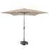 Kopu® Altea Parasolset Vierkant 230x230 cm met Hoes en Voet - Taupe