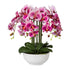 Kopu® Kunstbloem Orchidee 54 cm Roze met Schaal - Phalenopsis