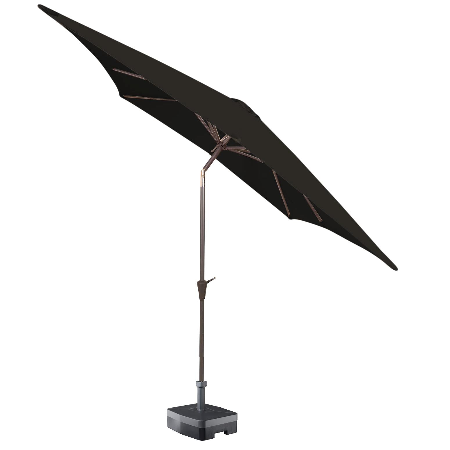 Kopu® Altea Parasolset Vierkant 230x230 cm met Hoes en Voet - Zwart