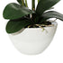 Kopu® Kunstbloem Orchidee 50 cm Wit met cement Sierpot - Phalenopsis
