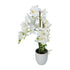 Kopu® Kunstblume Orchidee 67 cm weiß im Blumentopf rund - Phalaenopsis