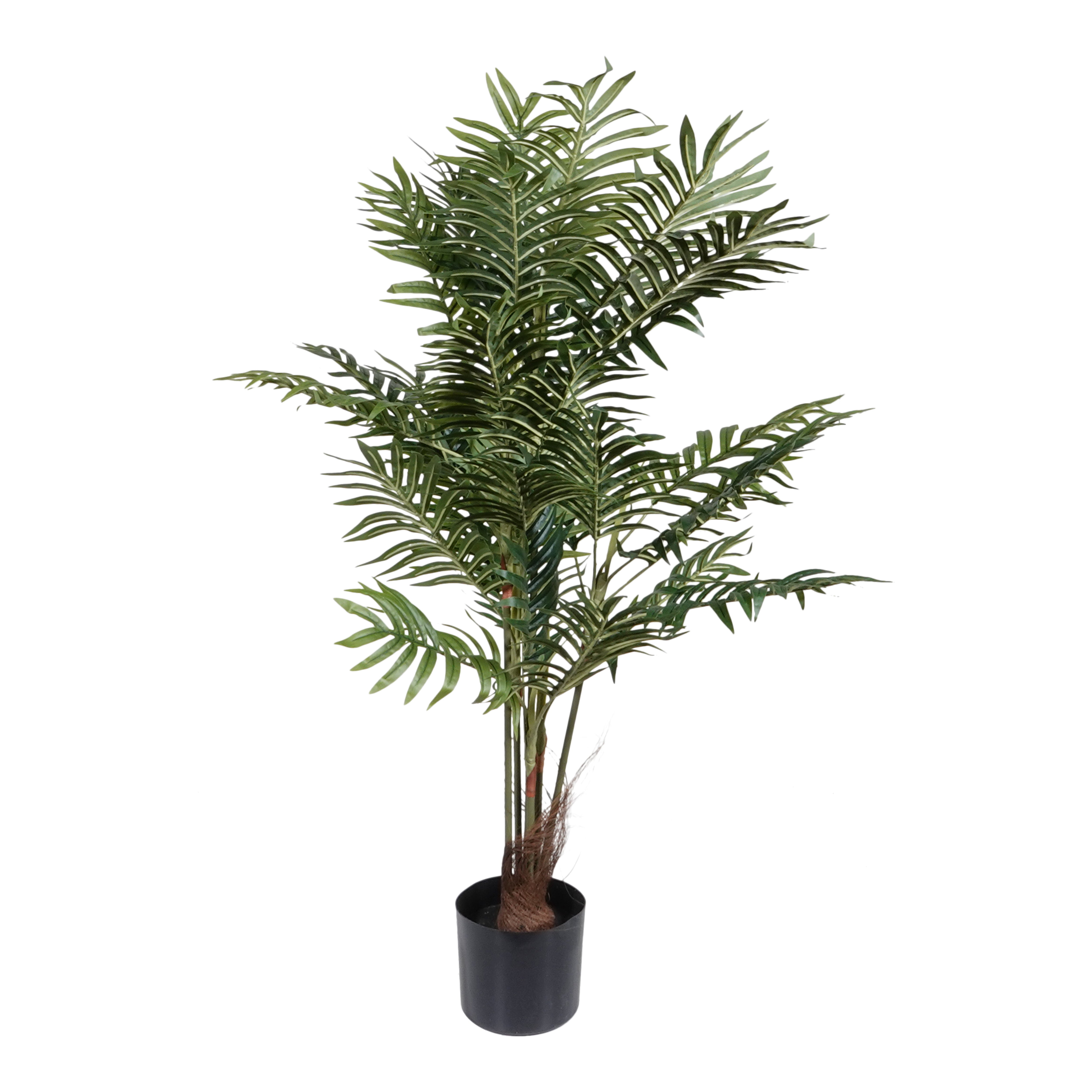 Kopu® Kunstplant Arecapalm 110 cm 6 stammen - zwarte pot - Nepplant