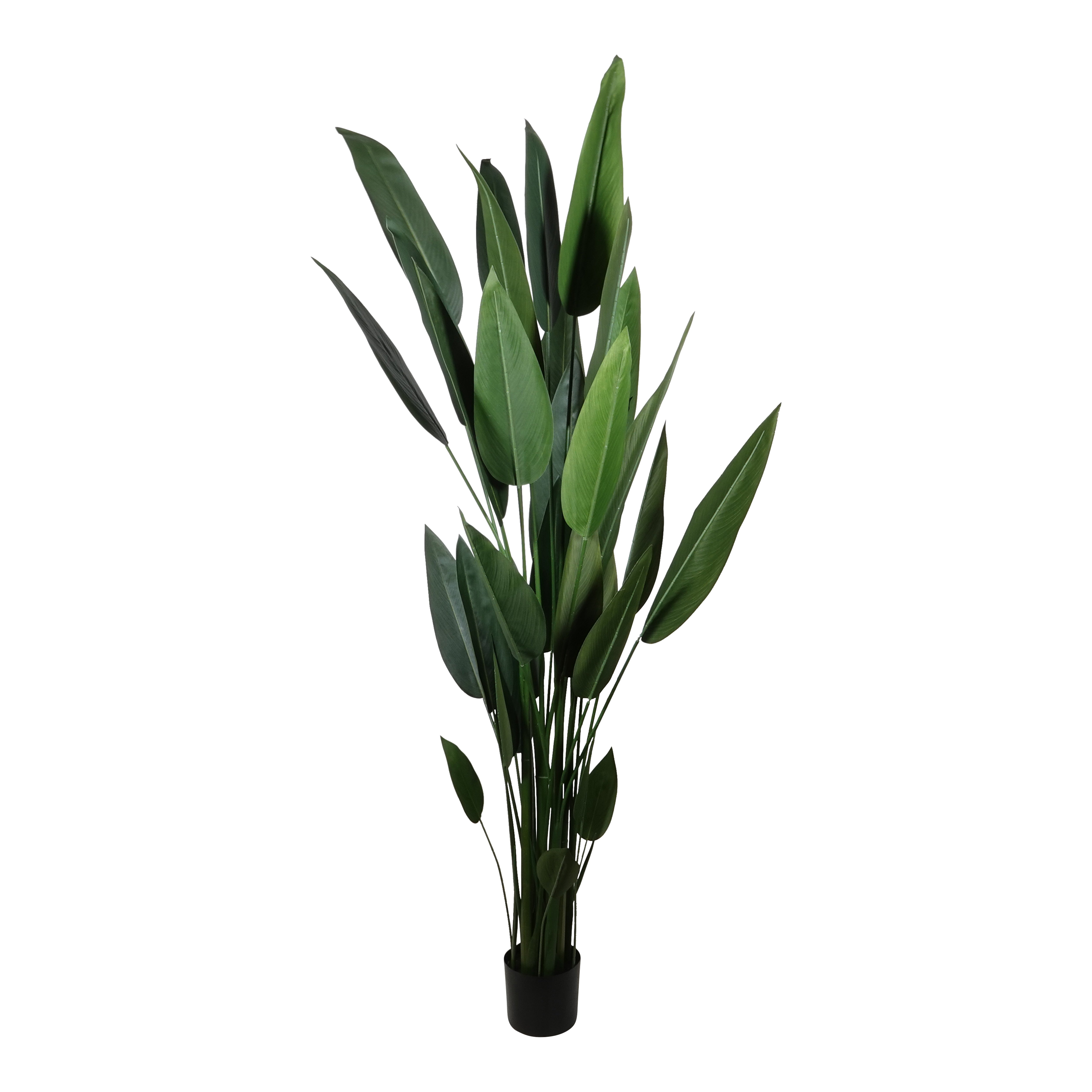 Kopu® Kunstpflanze Canna 210 cm 32 Blätter - im schwarzen Topf - Blumenschilf