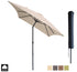 Kopu® Sevilla Parasol Rechthoek 200x300 cm met Hoes - Balkonparasol Creme