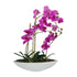 Kopu® Kunstbloem Orchidee 60 cm Roze met Schaal Ovaal - Phalaenopsis