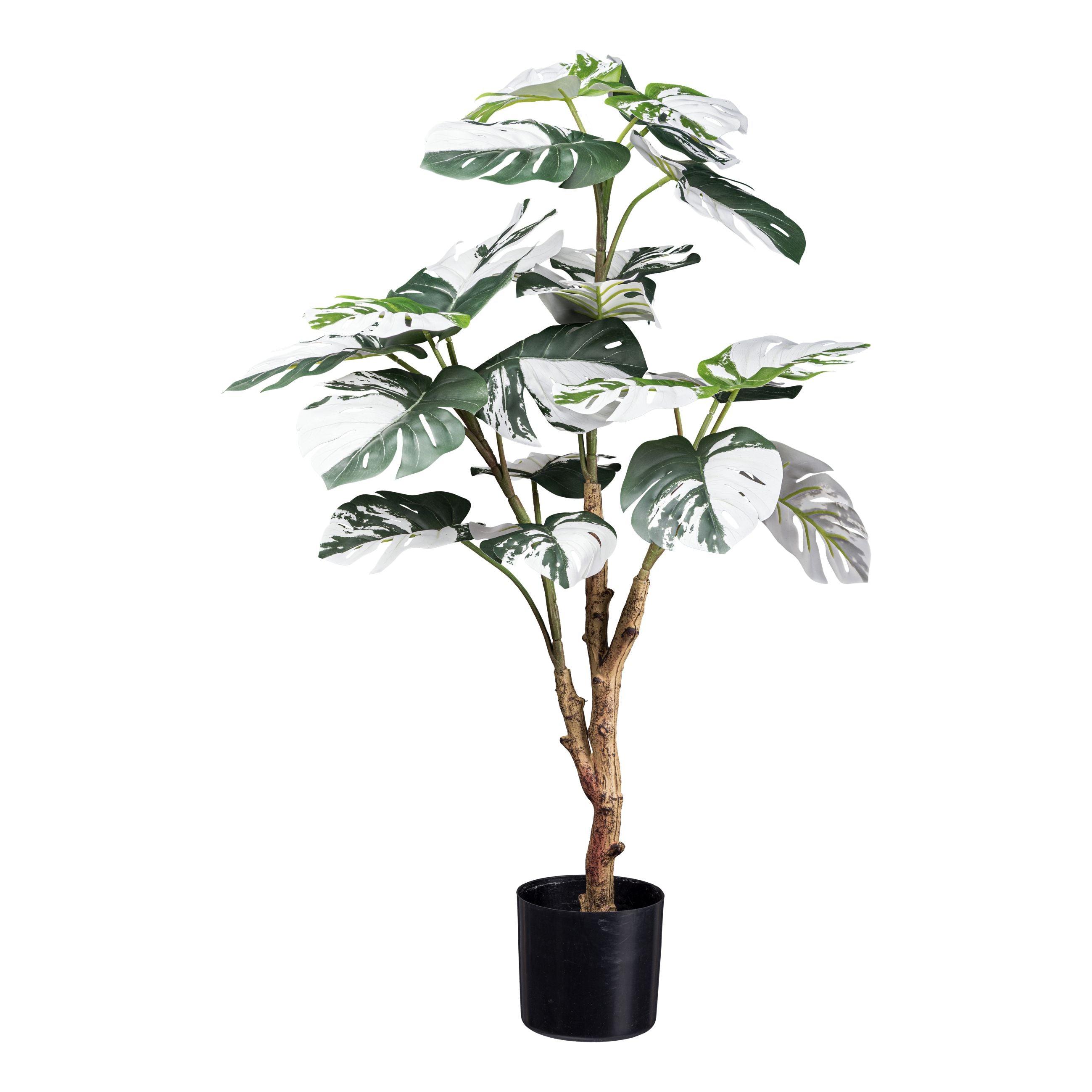 Kopu® Kunstplant Monstera Variegata 80 cm - 21 bladeren - Gatenplant