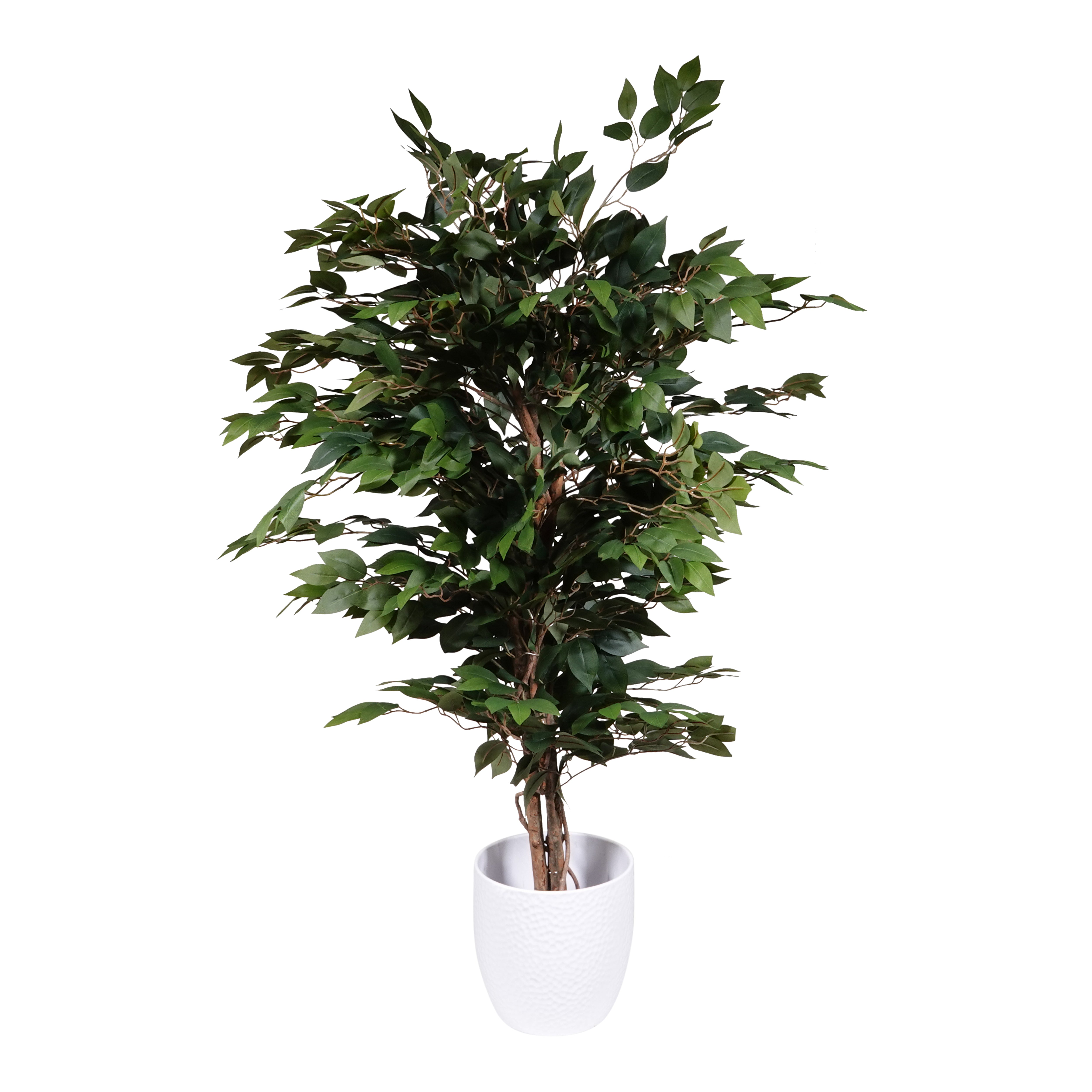 Kopu® Kunstpflanze Ficus Benjamina 120 cm im schwarzen Topf – 1260 Blätter