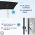 Kopu® Sevilla Parasol Rechthoek 200x300 cm met Hoes - Balkonparasol Zwart