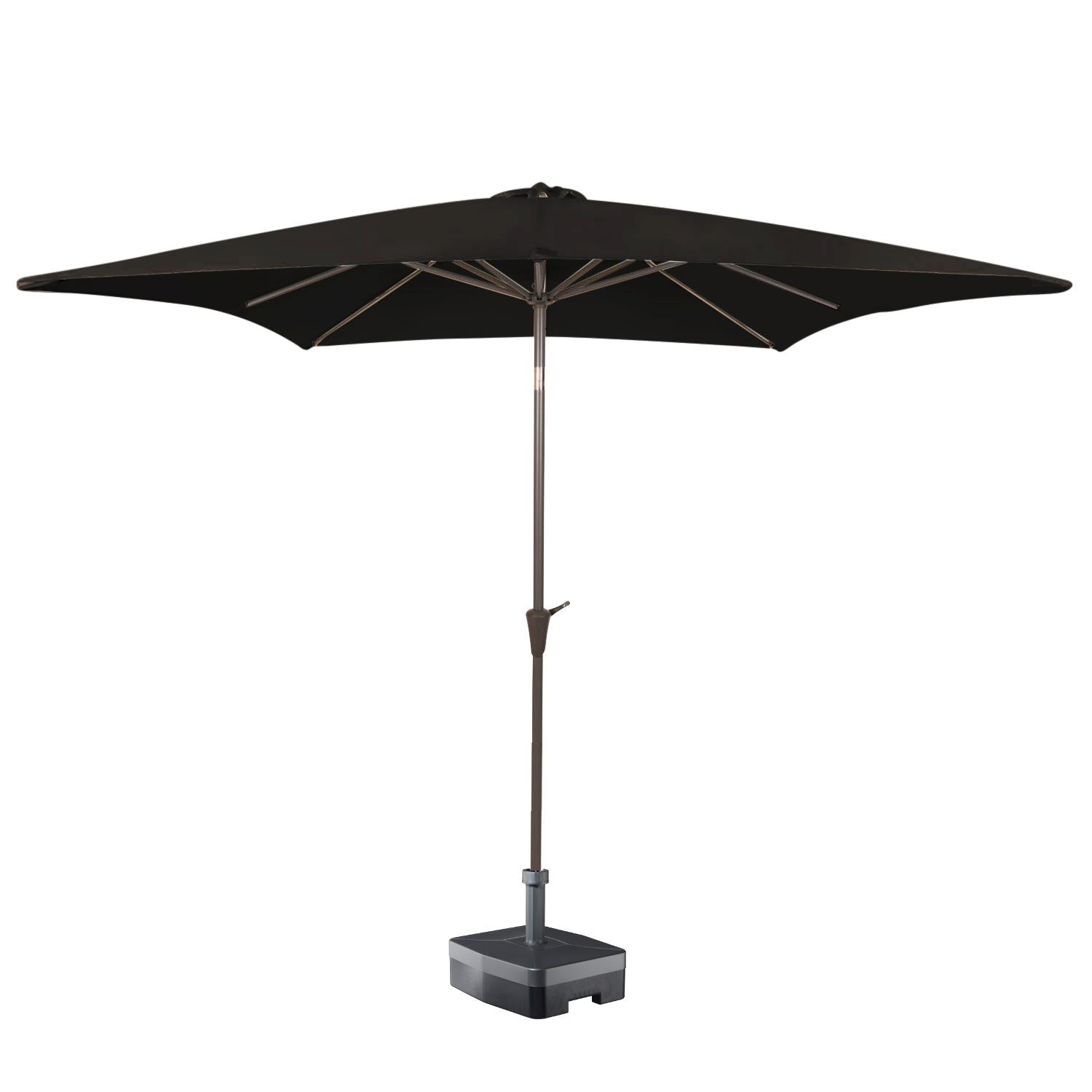 Kopu® Altea Parasol Vierkant 230x230cm Windvanger Zwart