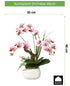 Kopu® Künstliche Blumen-Orchidee, 46 cm, lila Blumentopf, quadratisch – Phalaenopsis