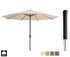 Kopu® Madrid 350 cm Grote Parasol Rond met Beschermhoes - Creme