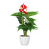 Kopu® 2 stuks Anthurium Kunstplant 40 cm - 3 bloemen - Flamingoplant