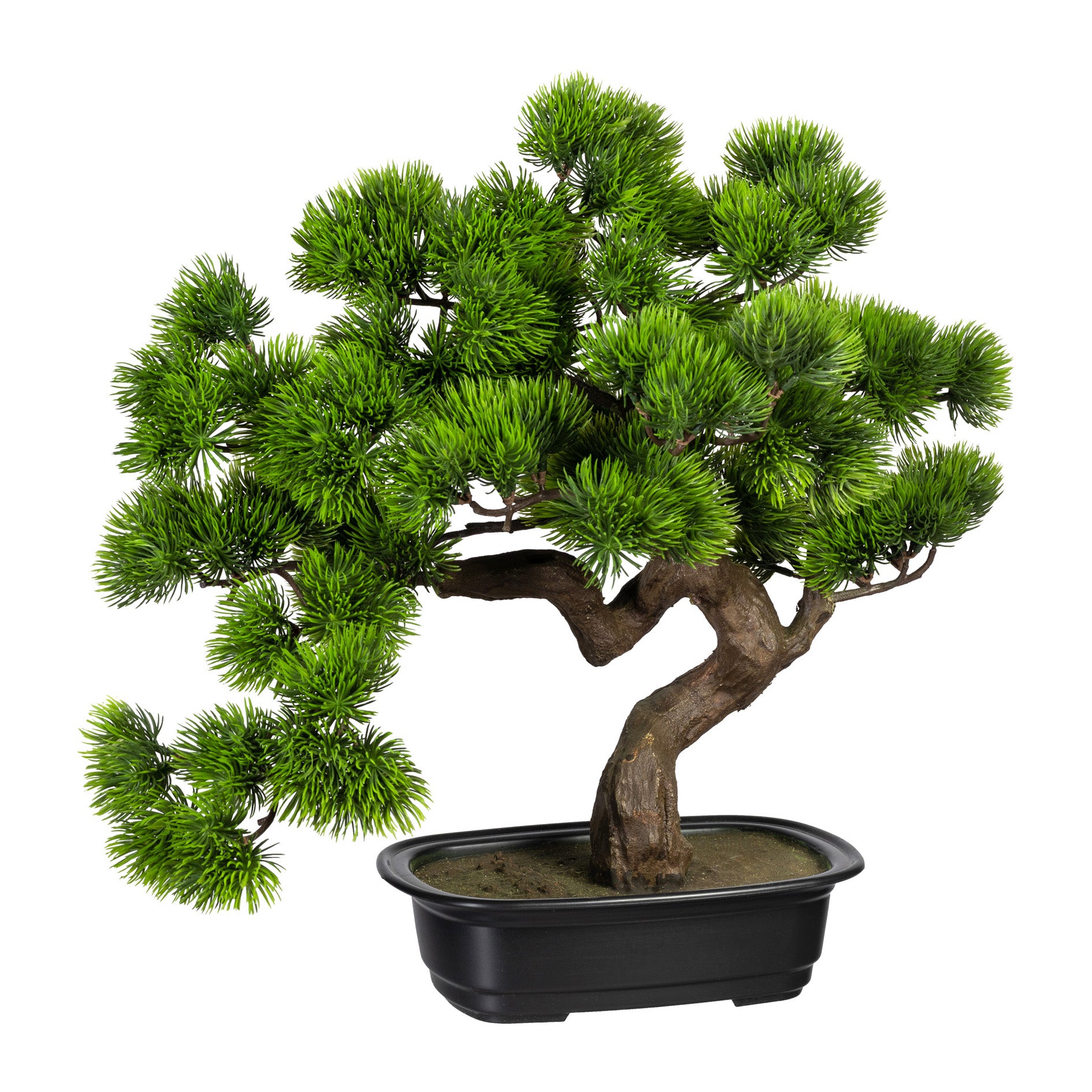 Kopu® Kunstpflanze Bonsai 40 cm Kiefer mit schwarzem Topf – Bonsai-Baum