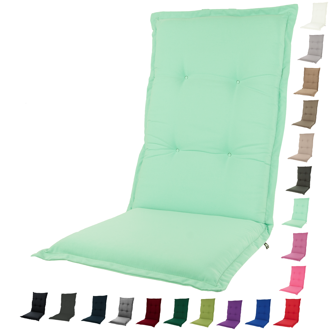 Kopu® Prisma Aquamarine Tuinstoelkussen Hoge rug - comfortabel schuim