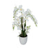 Kopu® Kunstblume Orchidee 67 cm weiß im Blumentopf rund - Phalaenopsis