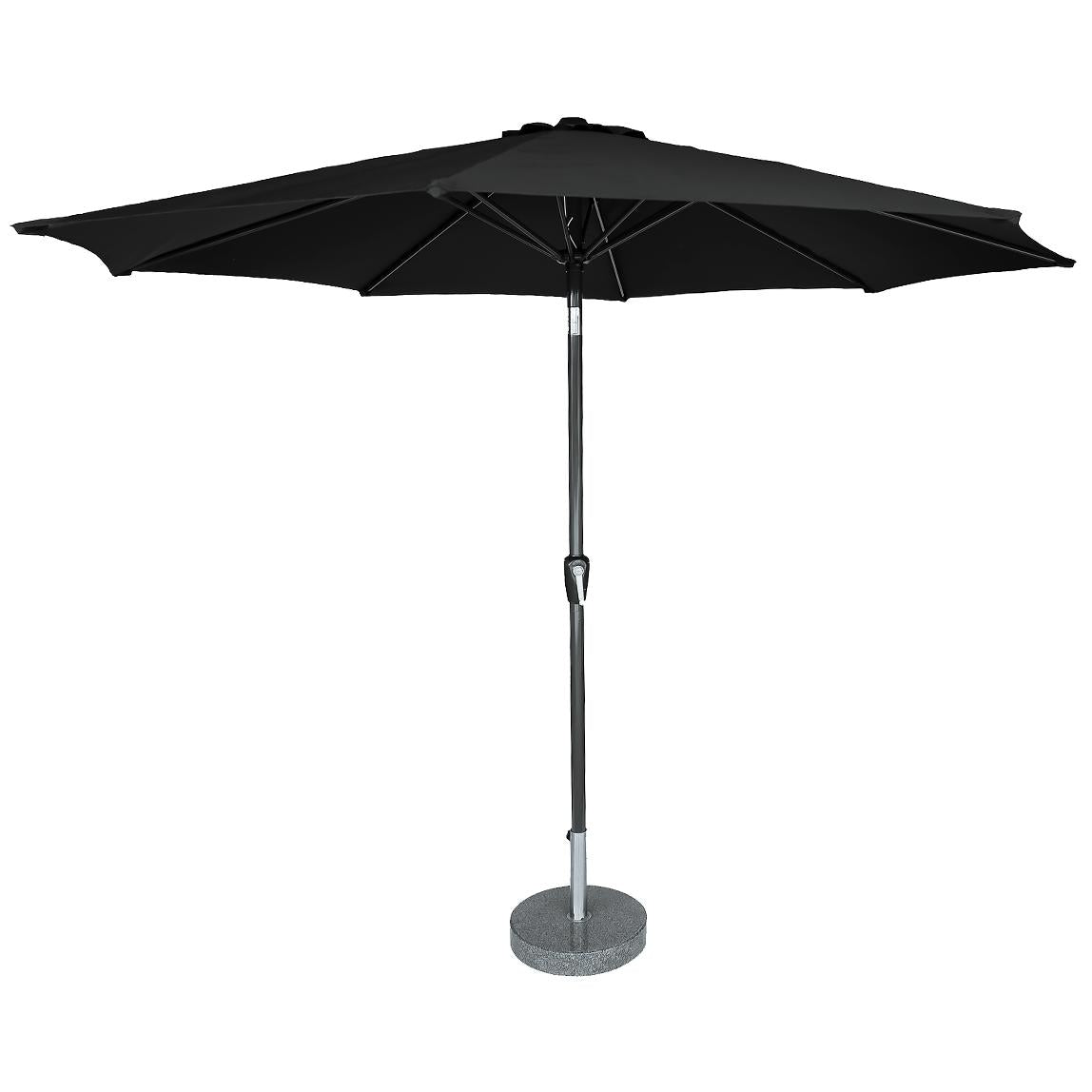 Kopu® Calma Parasolset Rond 300 cm met Hoes en Voet - Zwart