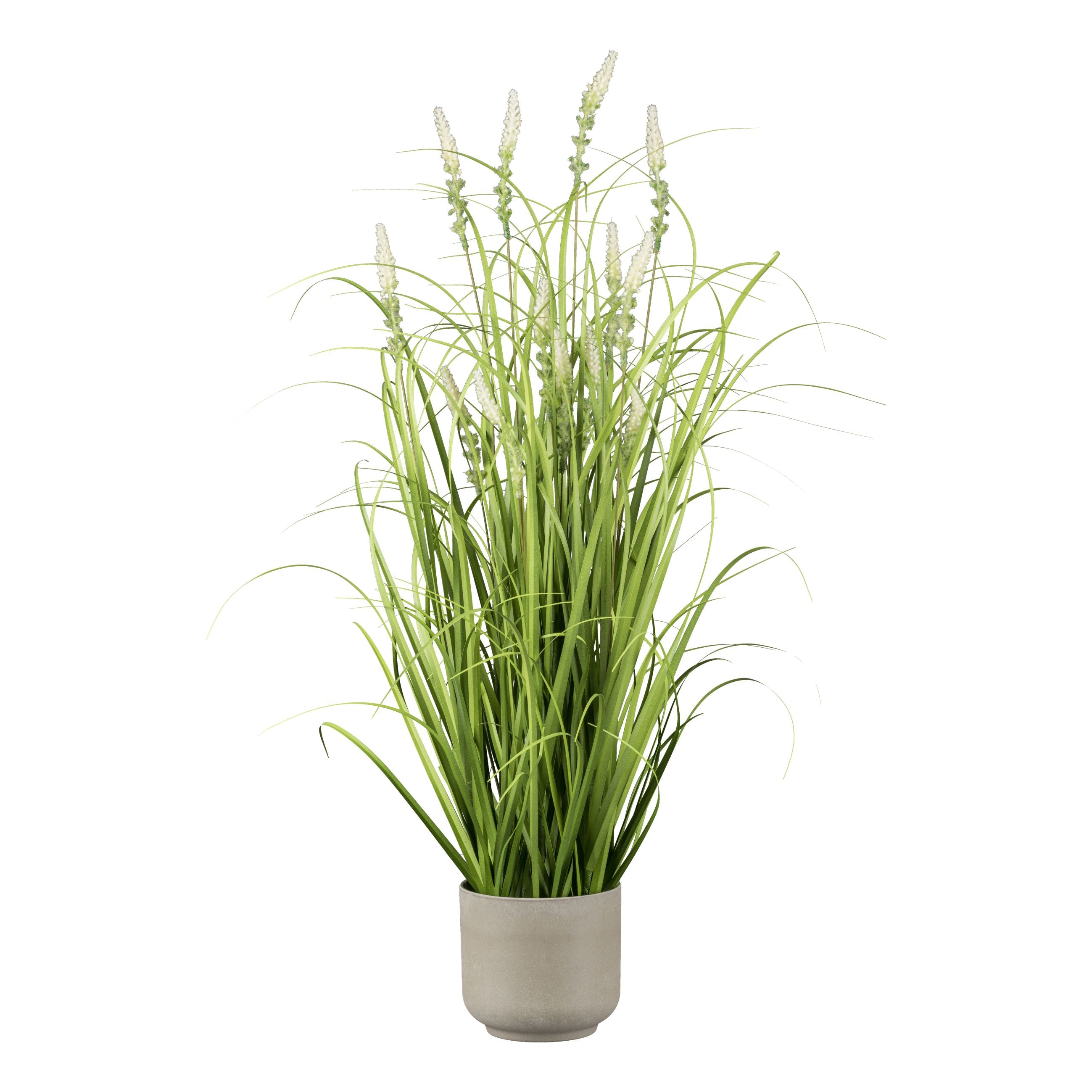 Kopu Kunstplant Gras met Pluim 75 cm met Sierpot - Grijs/groen