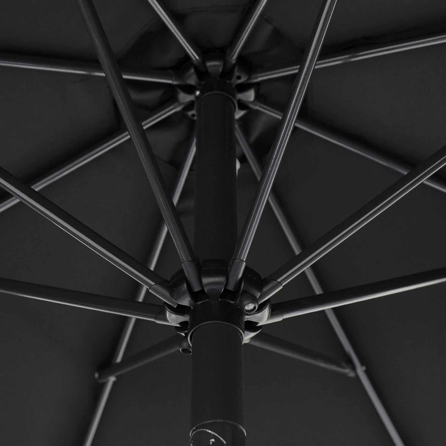 Kopu® Calma Parasol Rond 300 cm met Windvanger - Zwart