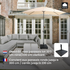 Kopu® Vulbare Parasolvoet 40 kg met wielen voor Parasols - Antraciet