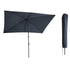 Kopu® Sevilla Parasol Rechthoek 200x300 cm met Hoes - Balkonparasol Grijs