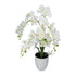Kopu® Kunstblume Orchidee 67 cm weiß im Blumentopf rund - Phalaenopsis