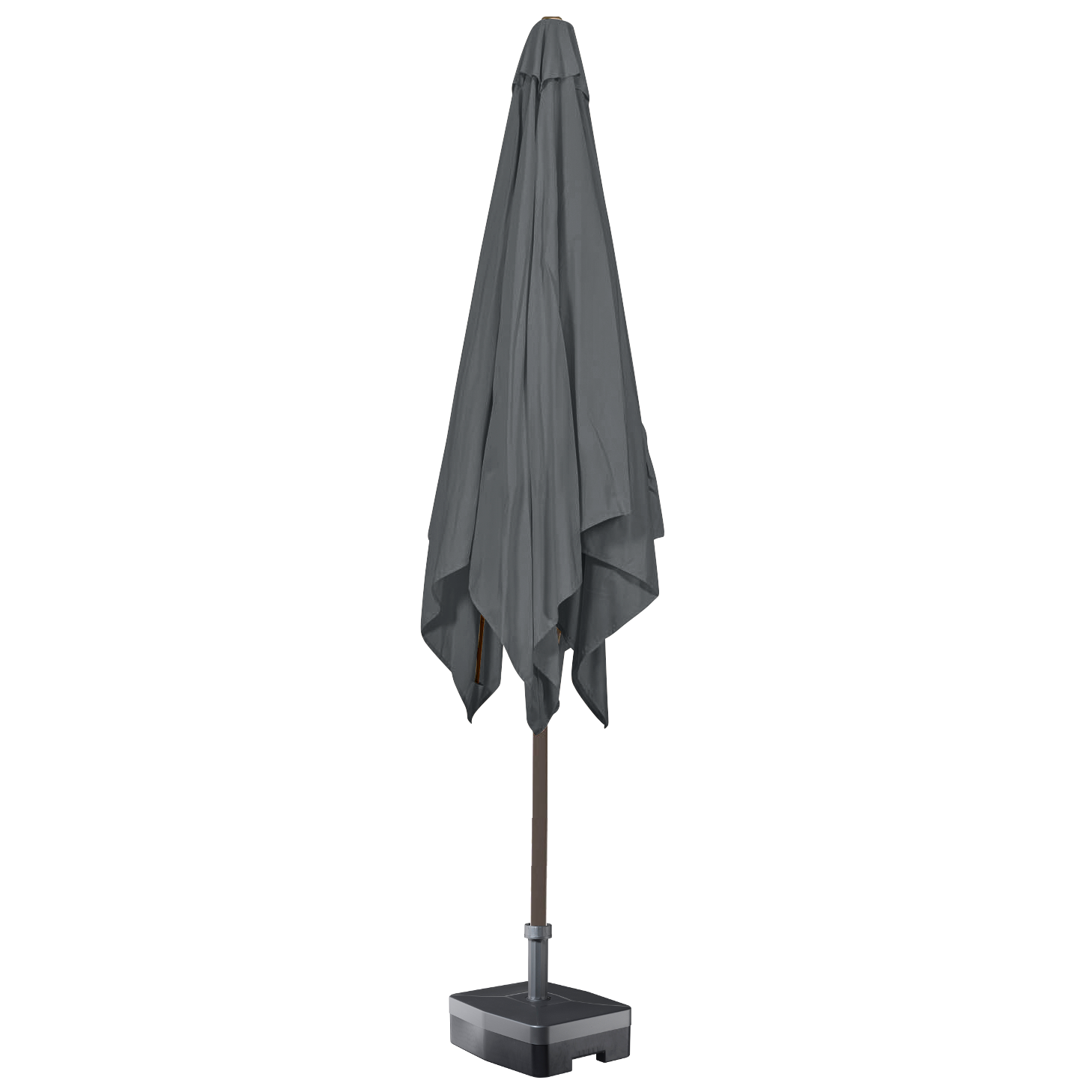 Kopu® Malaga Parasolset Vierkant 200x200 cm met Hoes - Grijs