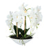 Kopu® Kunstbloem Orchidee 53 cm Wit met Schaal Ovaal - Phalenopsis