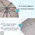 Kopu® Valencia Parasol Rond 300 cm met Beschermhoes - Taupe