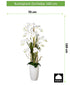 Kopu® Kunstpflanze Orchidee 160 cm weiß im hohen Blumentopf - Phalaenopsis
