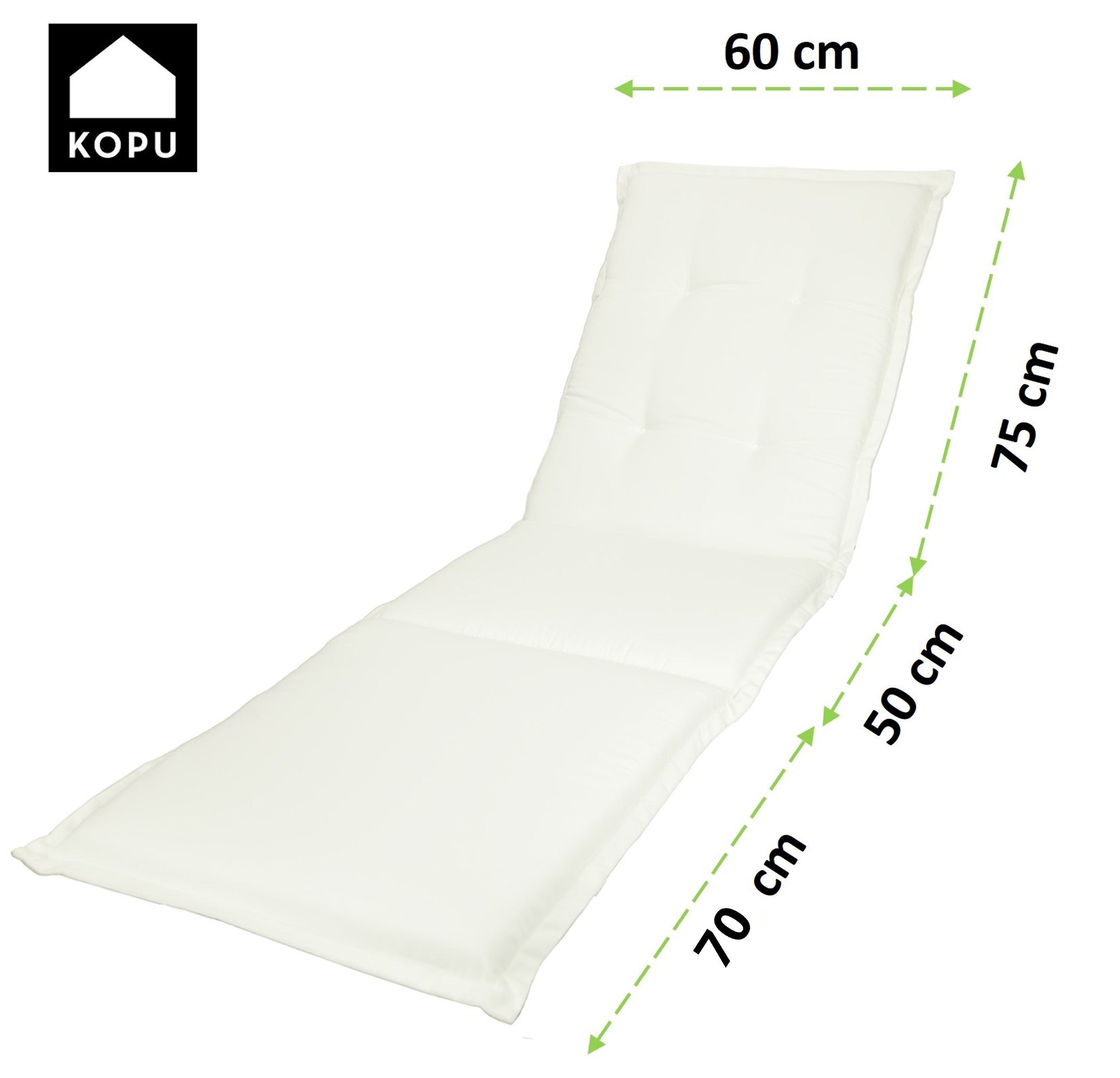 Ligbedkussen Kopu® Prisma Aquamarine 195 x 60 cm - Extra comfortabel schuim